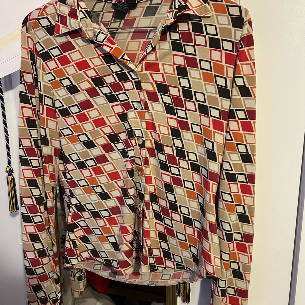 Geometric Patterned Women's Top